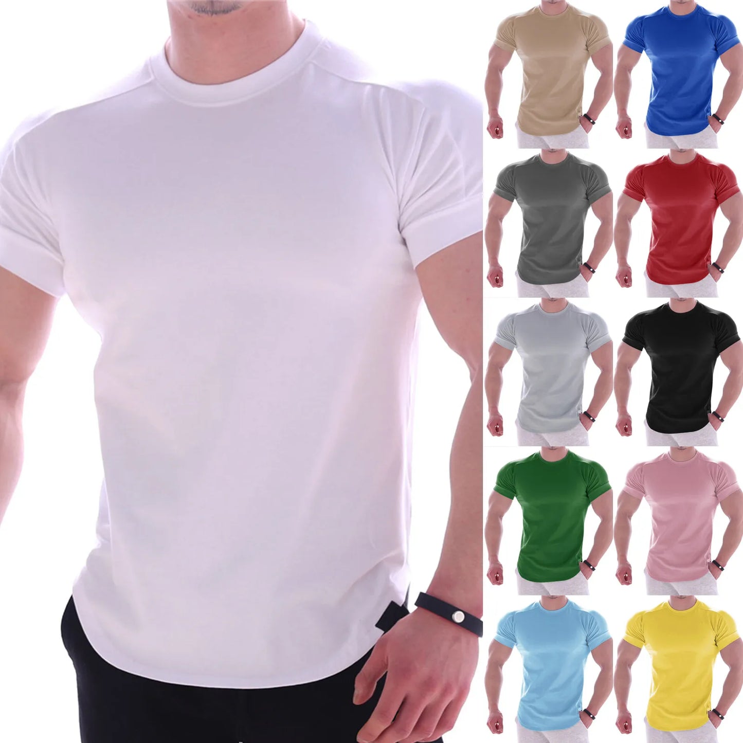 Men's Summer Gym Quick-Dry Fitness T-Shirt