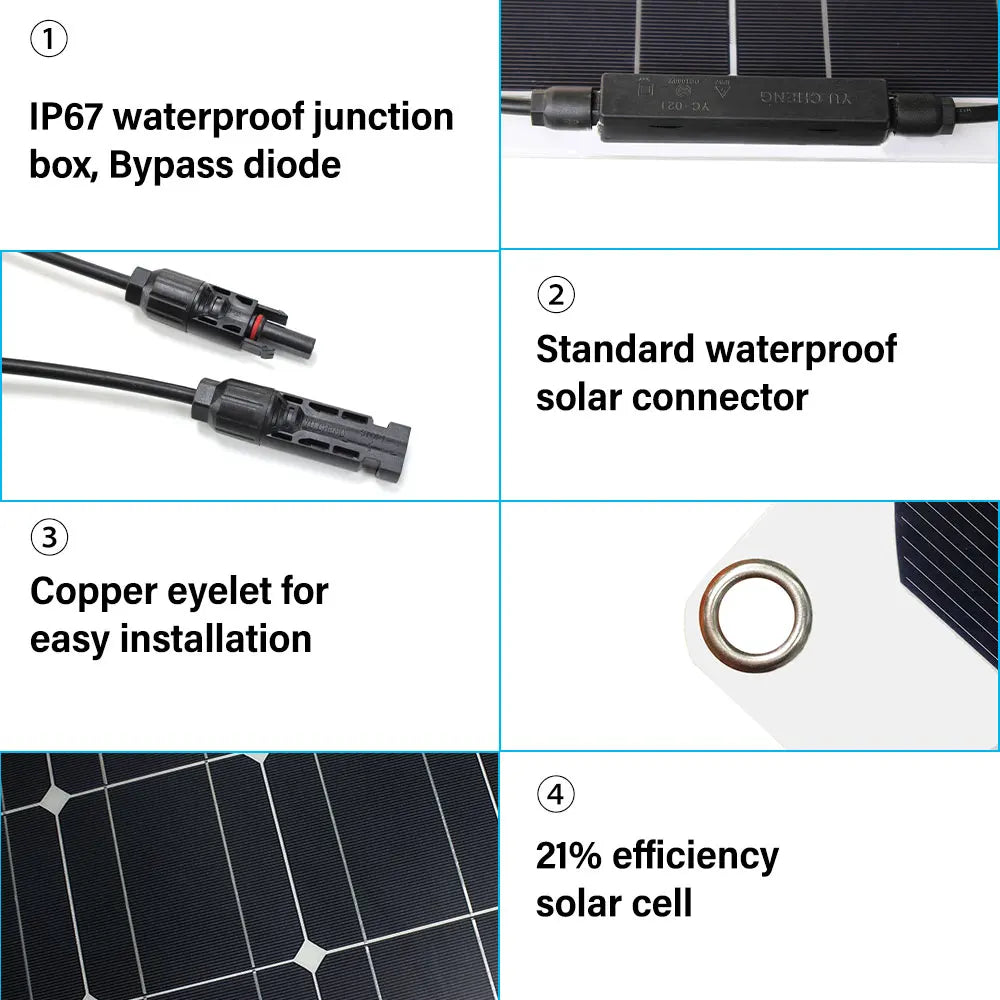 12v high-efficiency flexible Solar panel kit