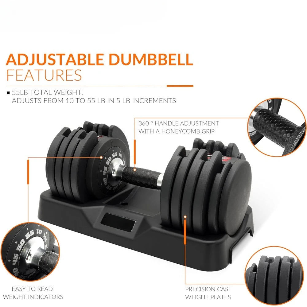 Dumbbell adjustable weight lifting fitness equipment with copying full rotating handle fitness exercise fitness equipment