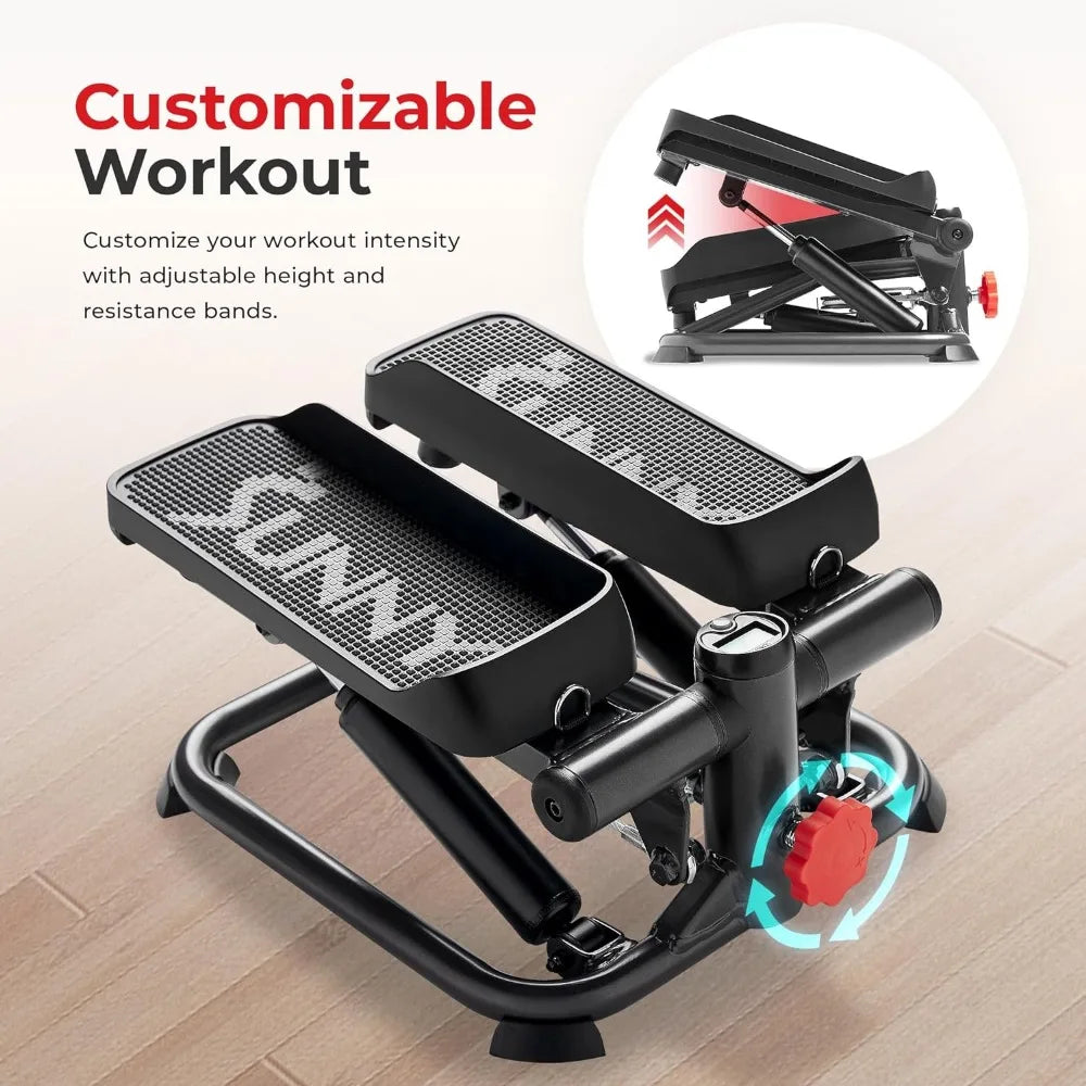 Total Body Workout Stair Step Machine with Resistance Bands