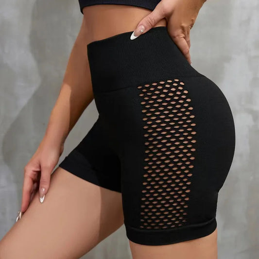 Women's High Waist Seamless Scrunch Butt Yoga Workout Short