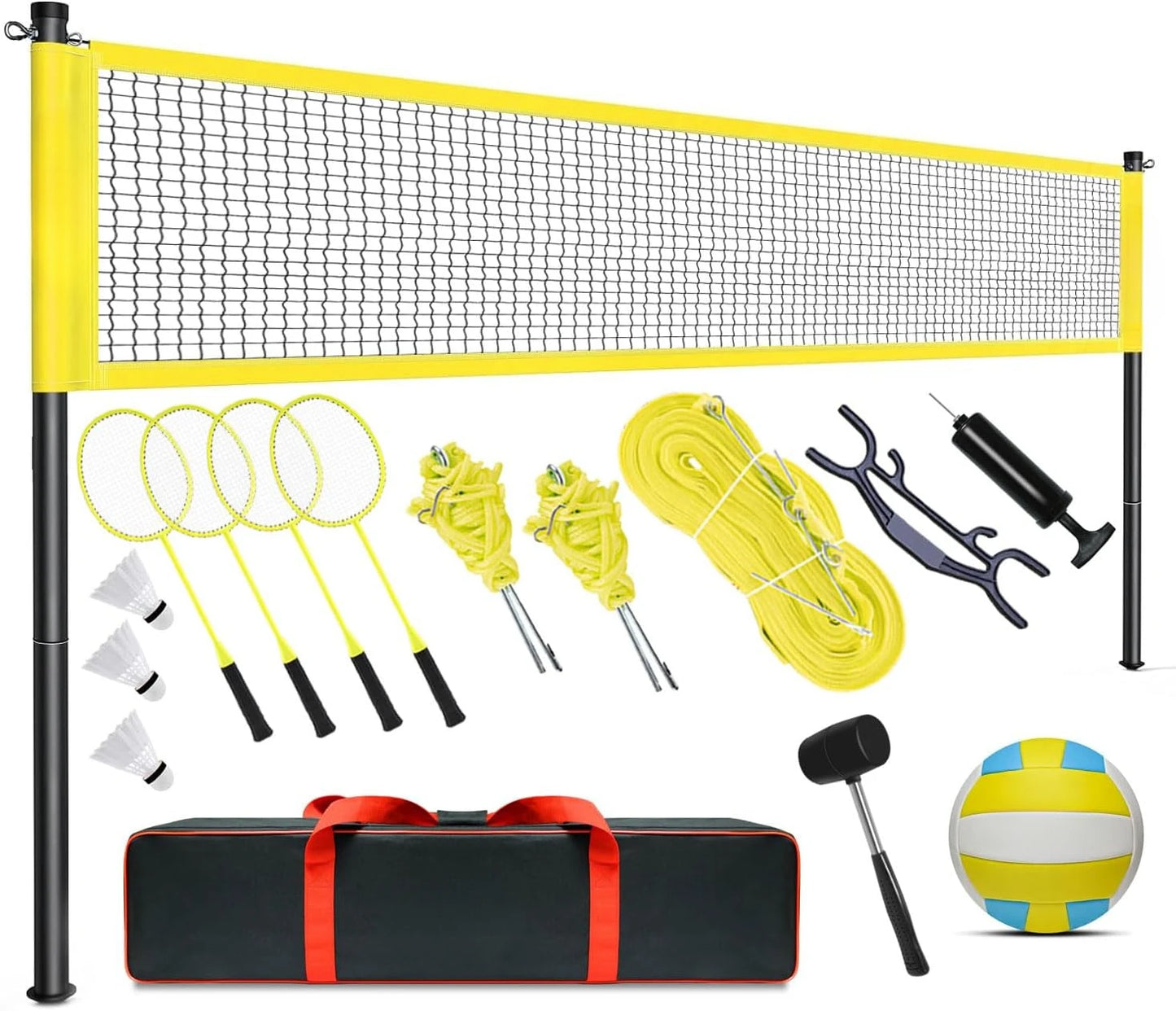 Easy Set up Volleyball Set with Carry Bag,