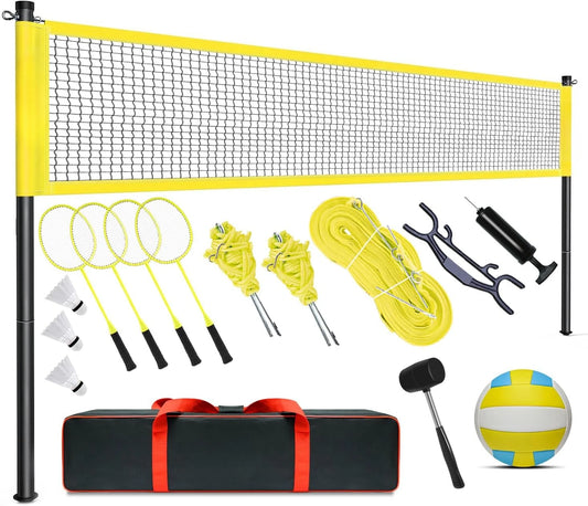 Easy Set up Volleyball Set with Carry Bag,