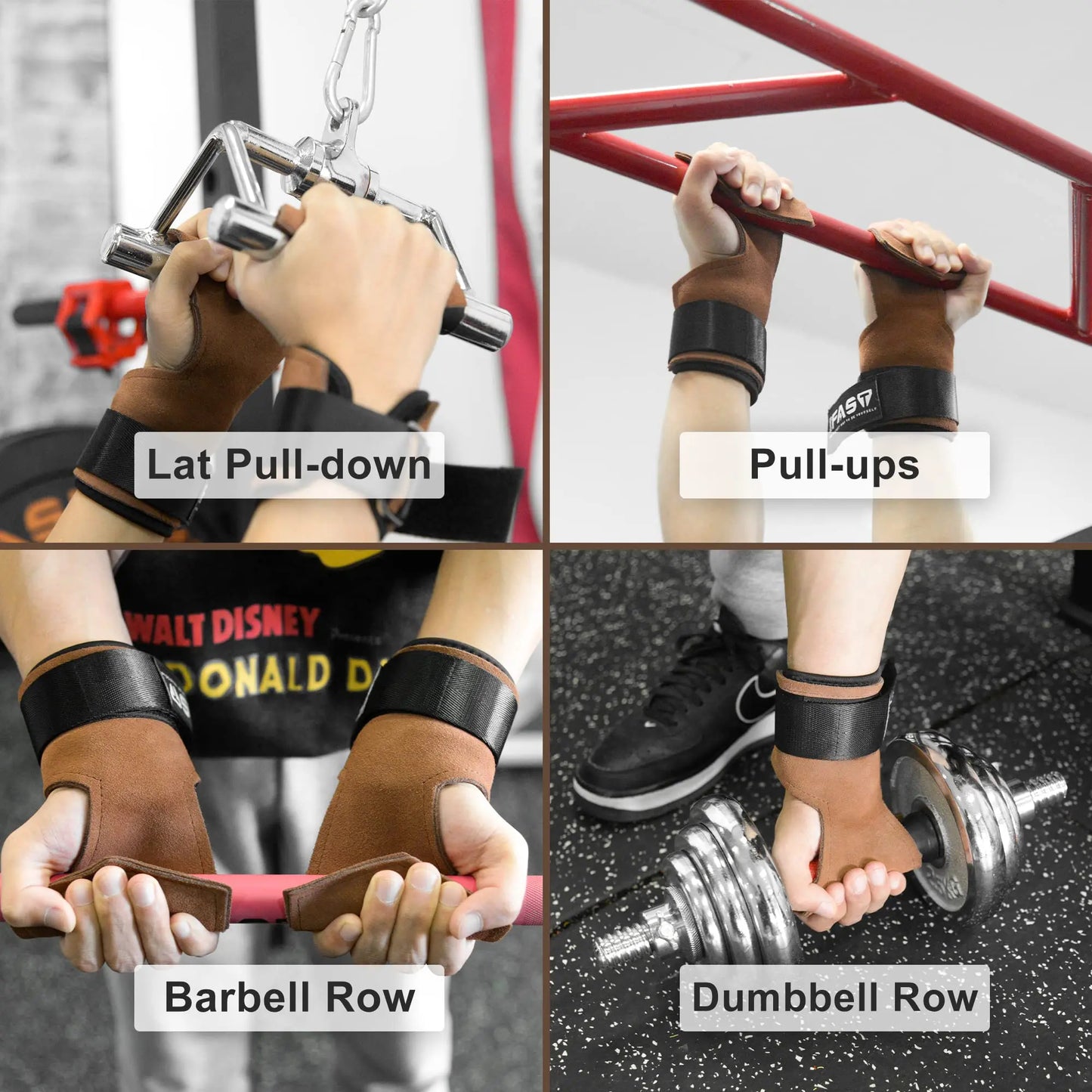 Weightlifting/Deadlift Grips with Wrist Straps