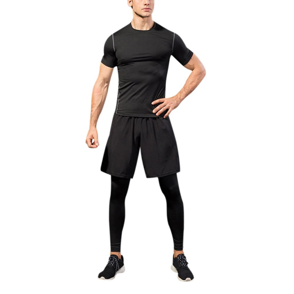 Compression Men's 2-in-1 Fitness Quick-dry Gym Tights