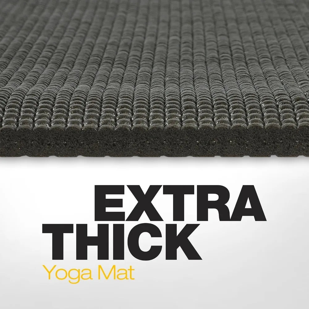 Premium, Extra Large Yoga and Pilates Mat, 8mm Extra Thick, Durable, Comfortable, Non-Slip & Odorless