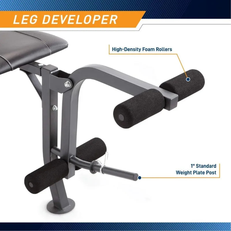 Standard Weight Bench with 80lbs to 100 lbs Vinyl-Coated Weight Set