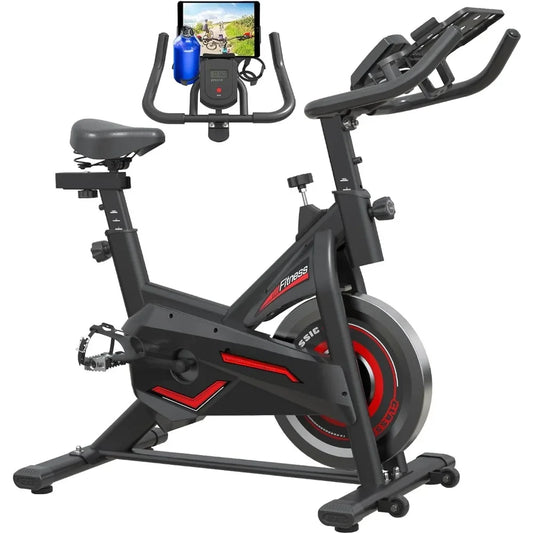 Home Gym Aerobics Exercise Bike with Ipad Mount and LCD Display