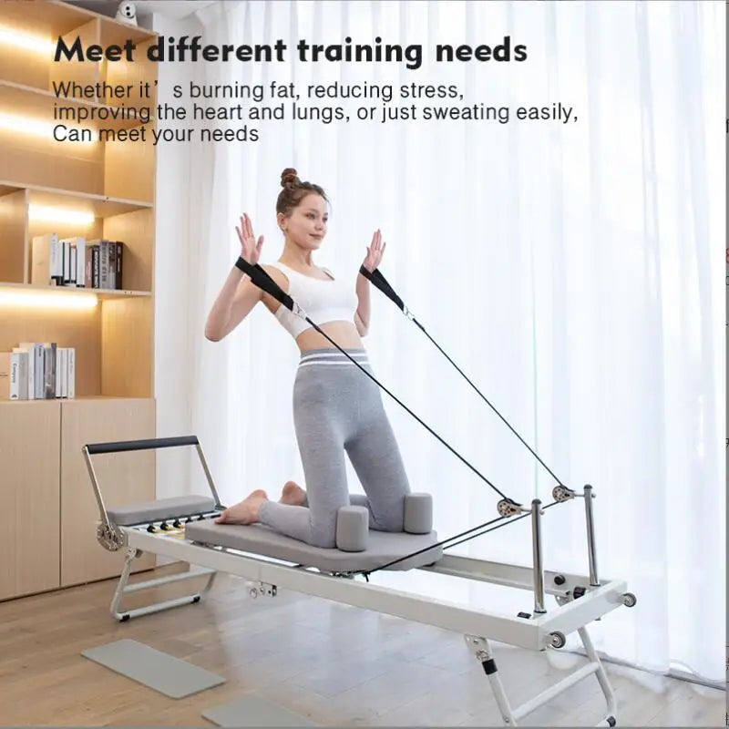 Pilates Reformer Foldable Yoga Bed Strength Training Machine