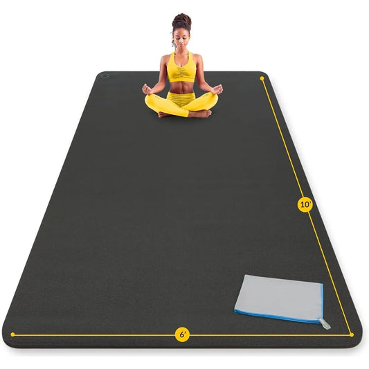 Extra Large Yoga Mat 8mm Extra Thick, Durable, Comfortable, Non-Slip & Odorless Premium Yoga and Pilates Mat for Home Gym