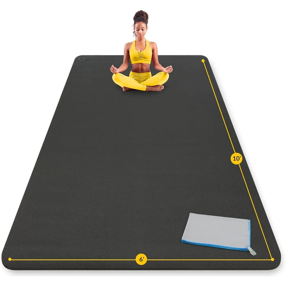 Premium, Extra Large Yoga and Pilates Mat, 8mm Extra Thick, Durable, Comfortable, Non-Slip & Odorless