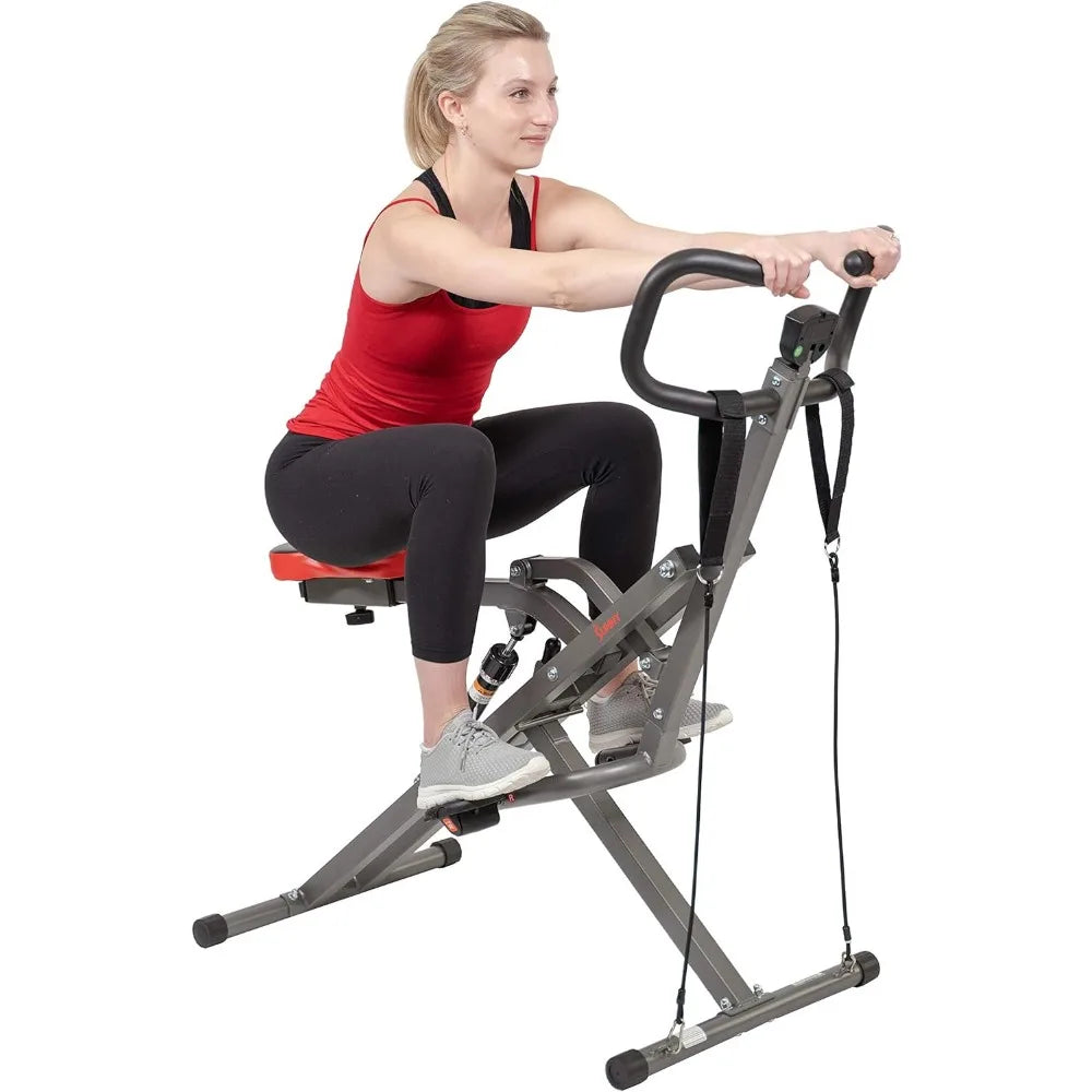 Glute & Leg Cardio Workout Foldable Fitness Machine w/Resistance Bands